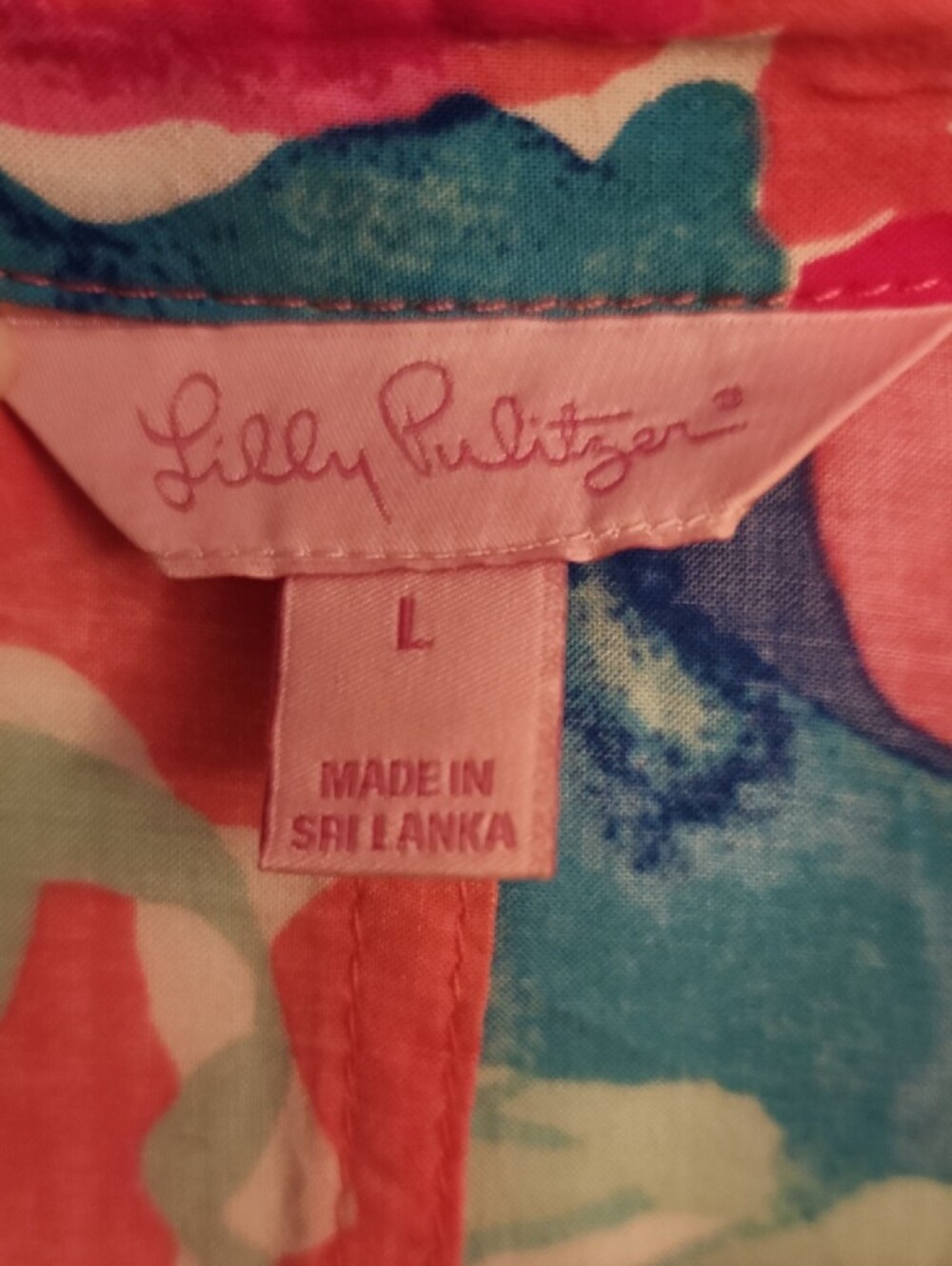Lilly Pulitzer Coral Reef I'm So Jelly Button-Front Swim Coverup - Picture 2 of 4